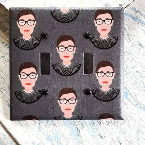 Ruth Bader Ginsburg Fabric Decoupage in Switch Pla
